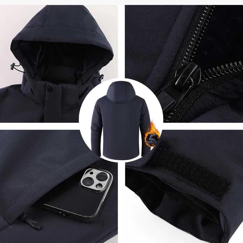 Parka homme doublée fourrure à capuche