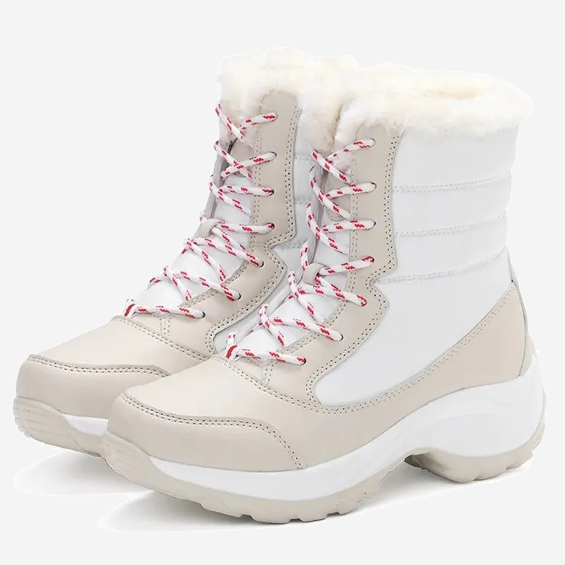 Bottines hiver femme doublées à plateforme