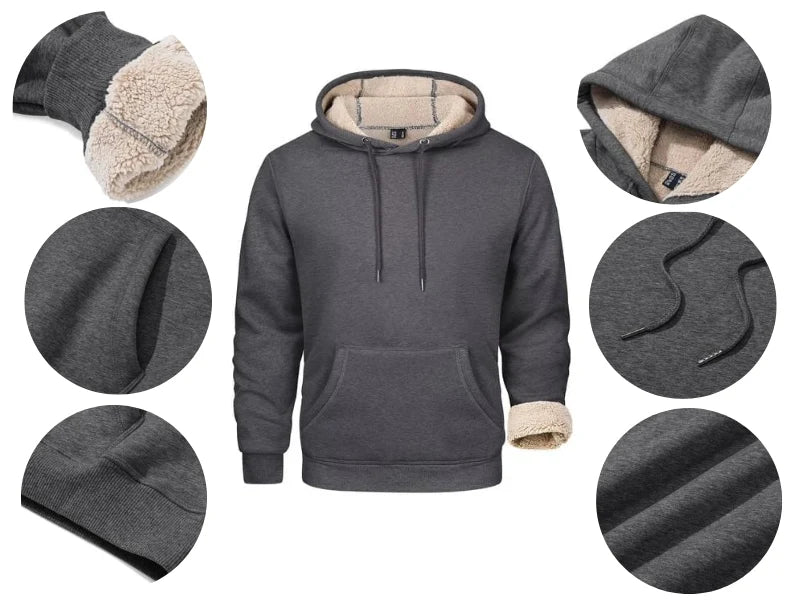Sweat polaire à capuche homme