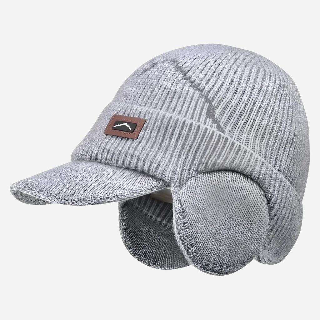 Bonnet homme à visière et cache-oreilles