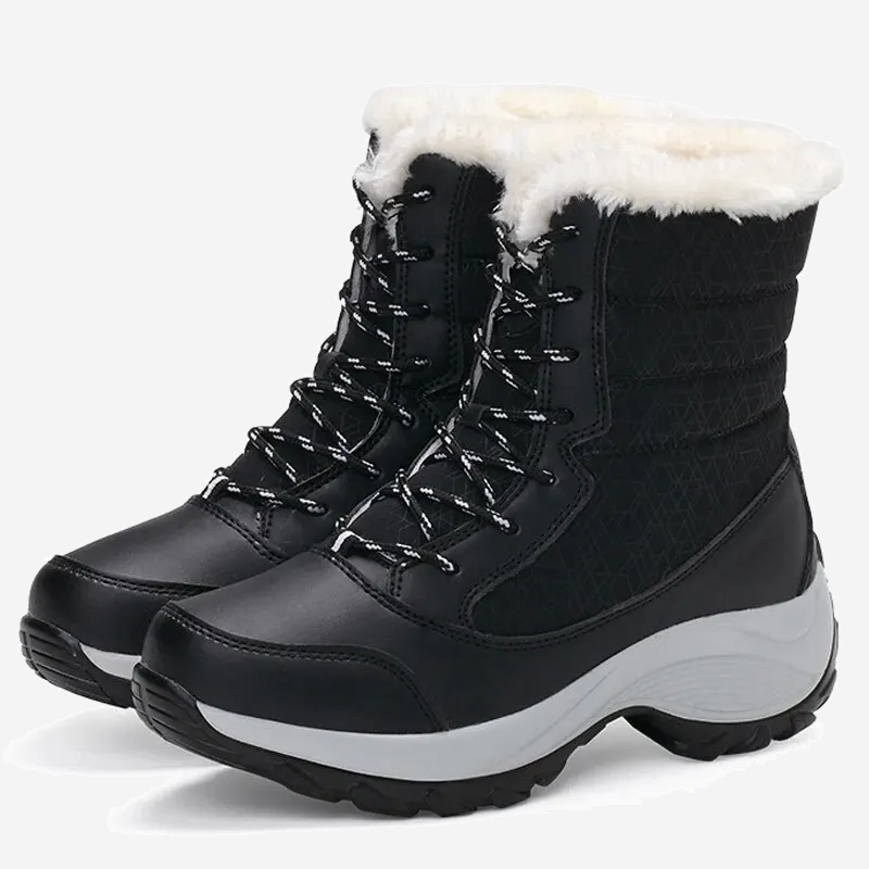 Bottines hiver femme doublées à plateforme