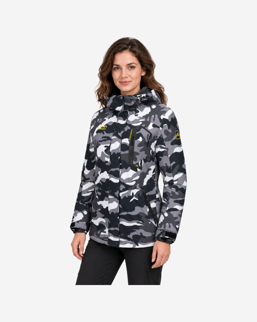 Veste de ski femme camouflage doublée polaire