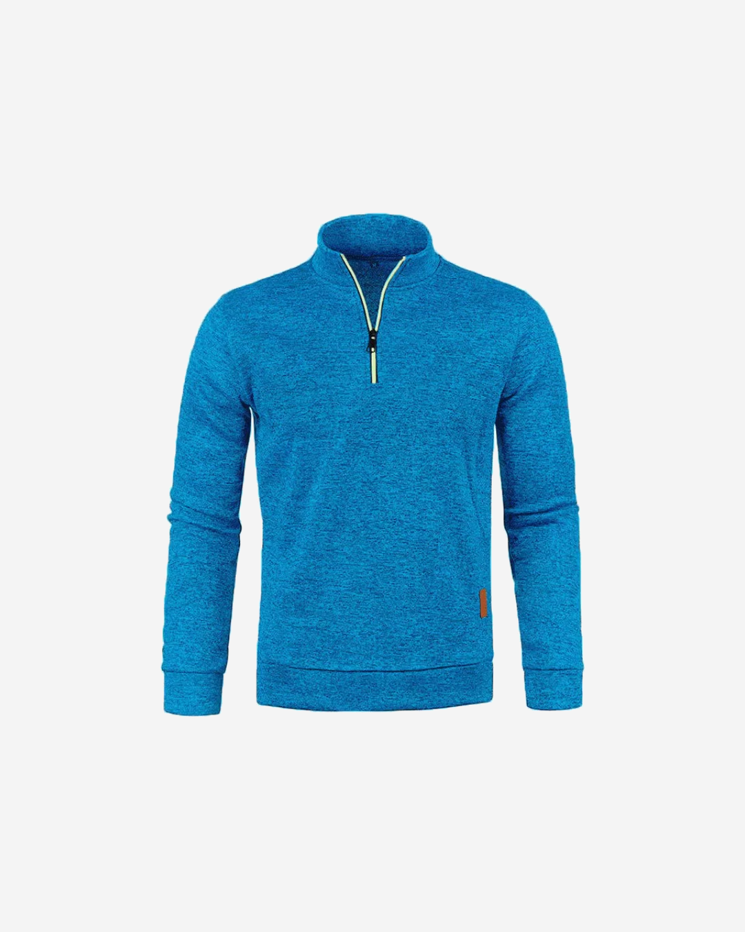 Pull randonnée homme col montant demi-zip