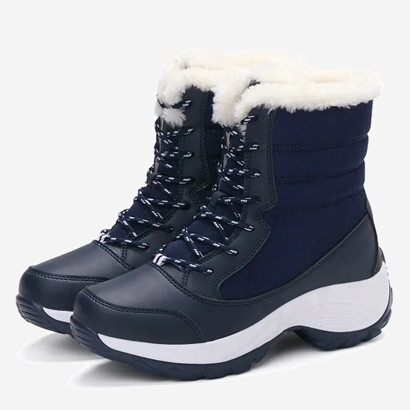 Bottines hiver femme doublées à plateforme