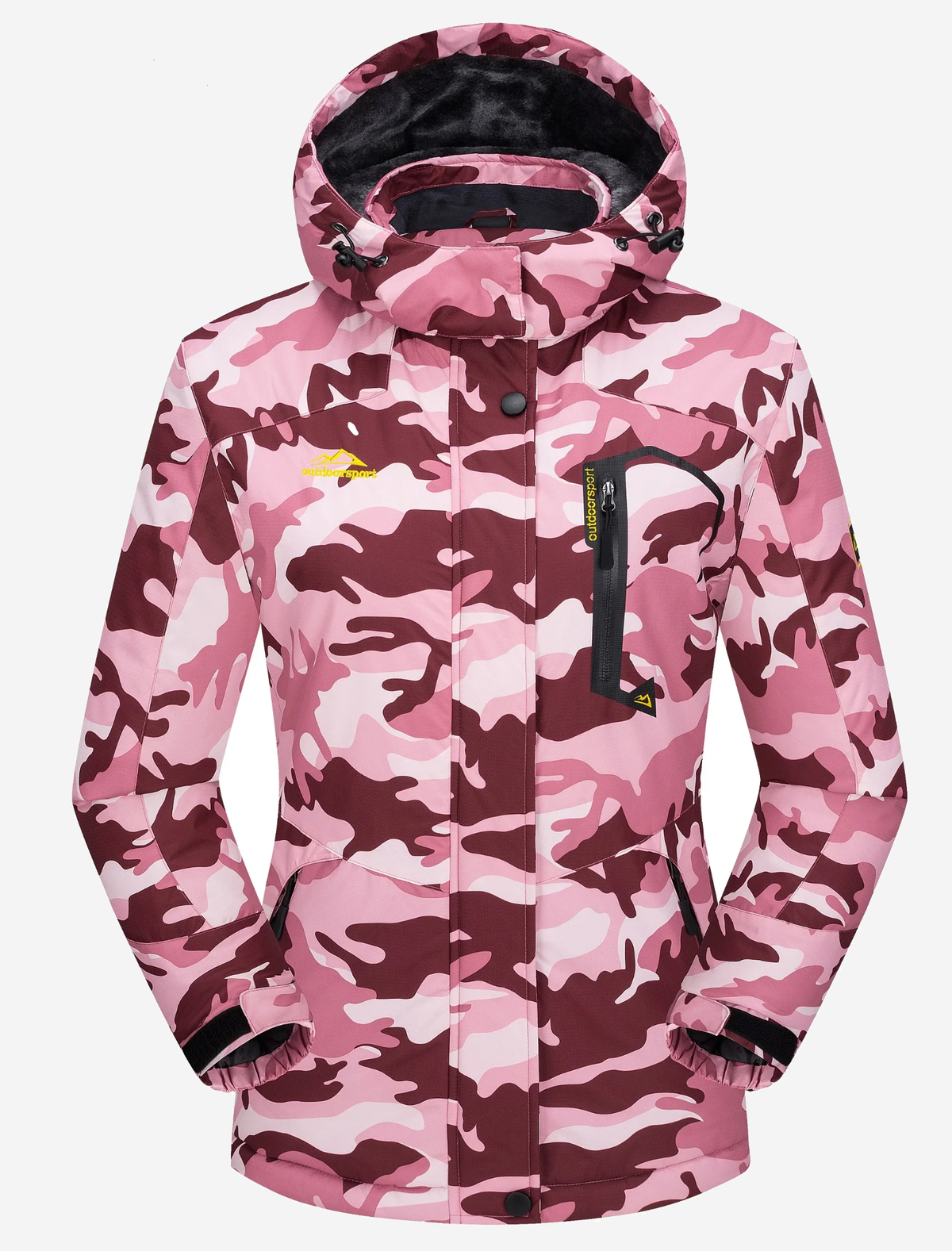 Veste de ski femme camouflage doublée polaire
