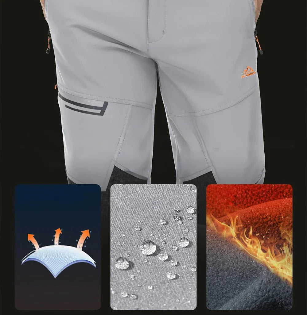 Pantalon softshell doublé polaire homme