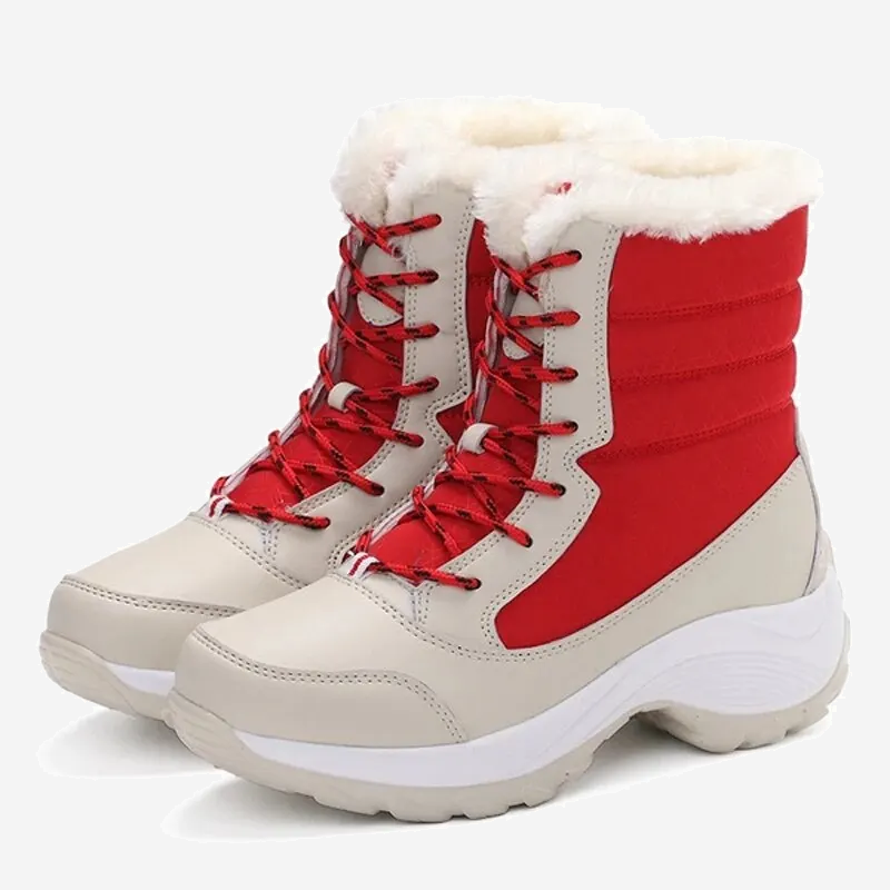Bottines hiver femme doublées à plateforme
