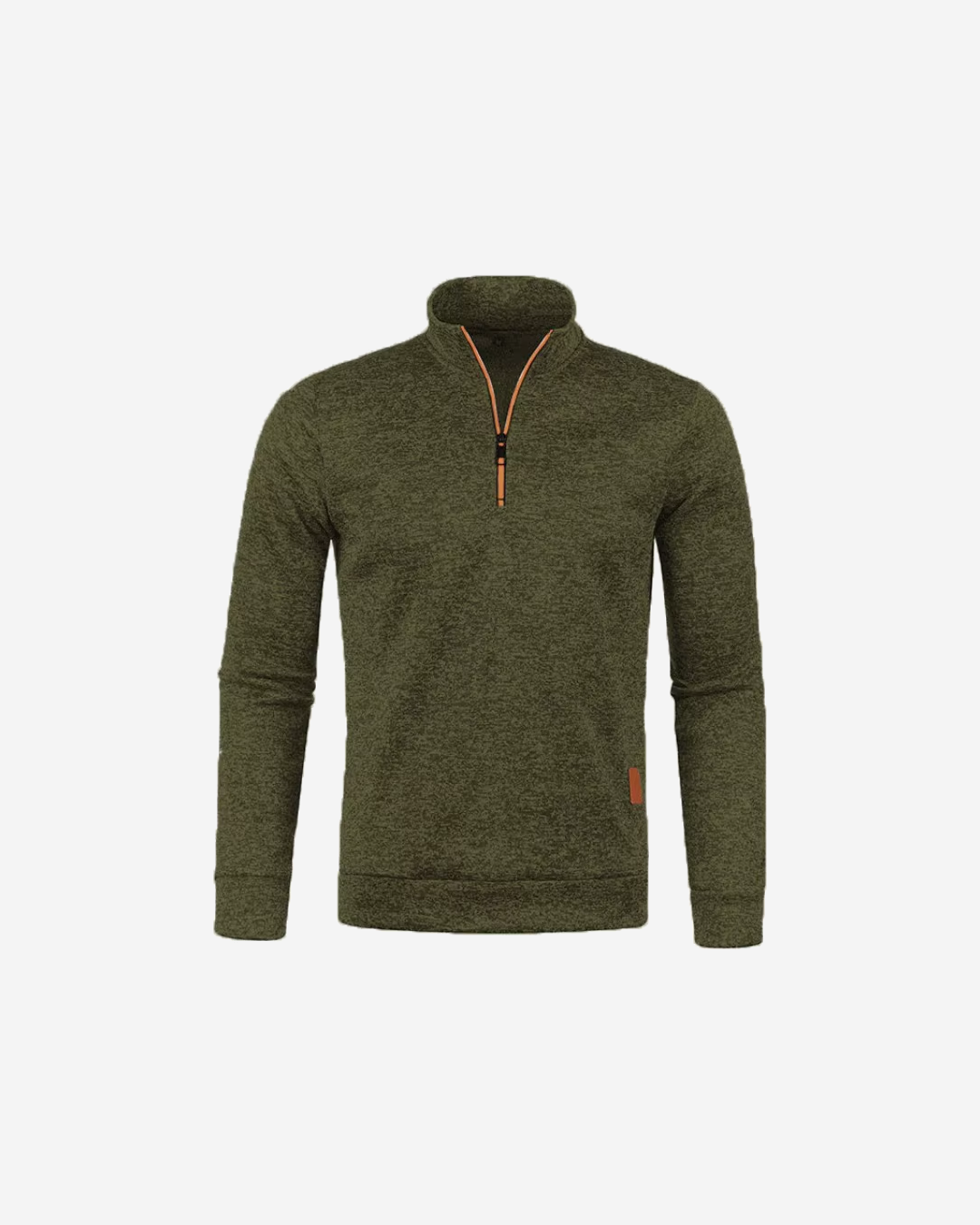 Pull randonnée homme col montant demi-zip