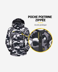 Veste de ski femme camouflage doublée polaire