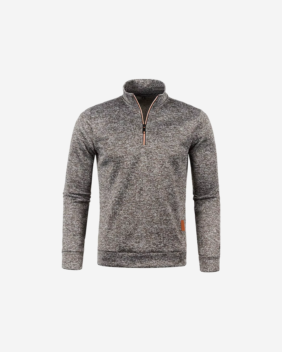 Pull randonnée homme col montant demi-zip