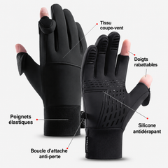 Gants de randonnée à doigts coupés tactiles
