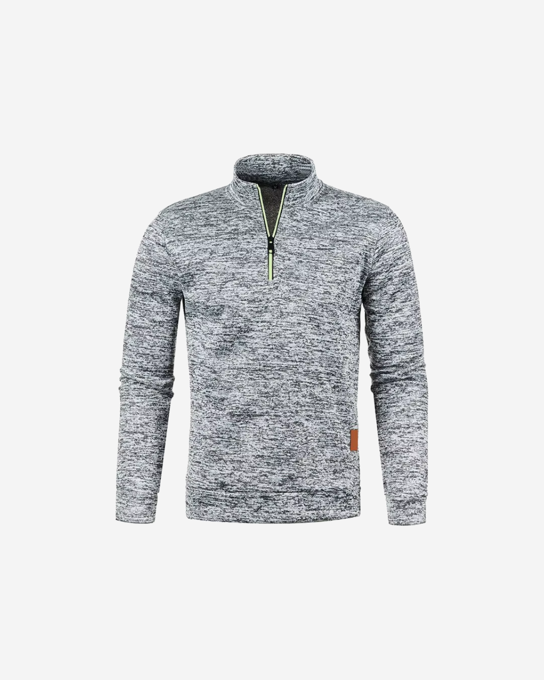 Pull randonnée homme col montant demi-zip