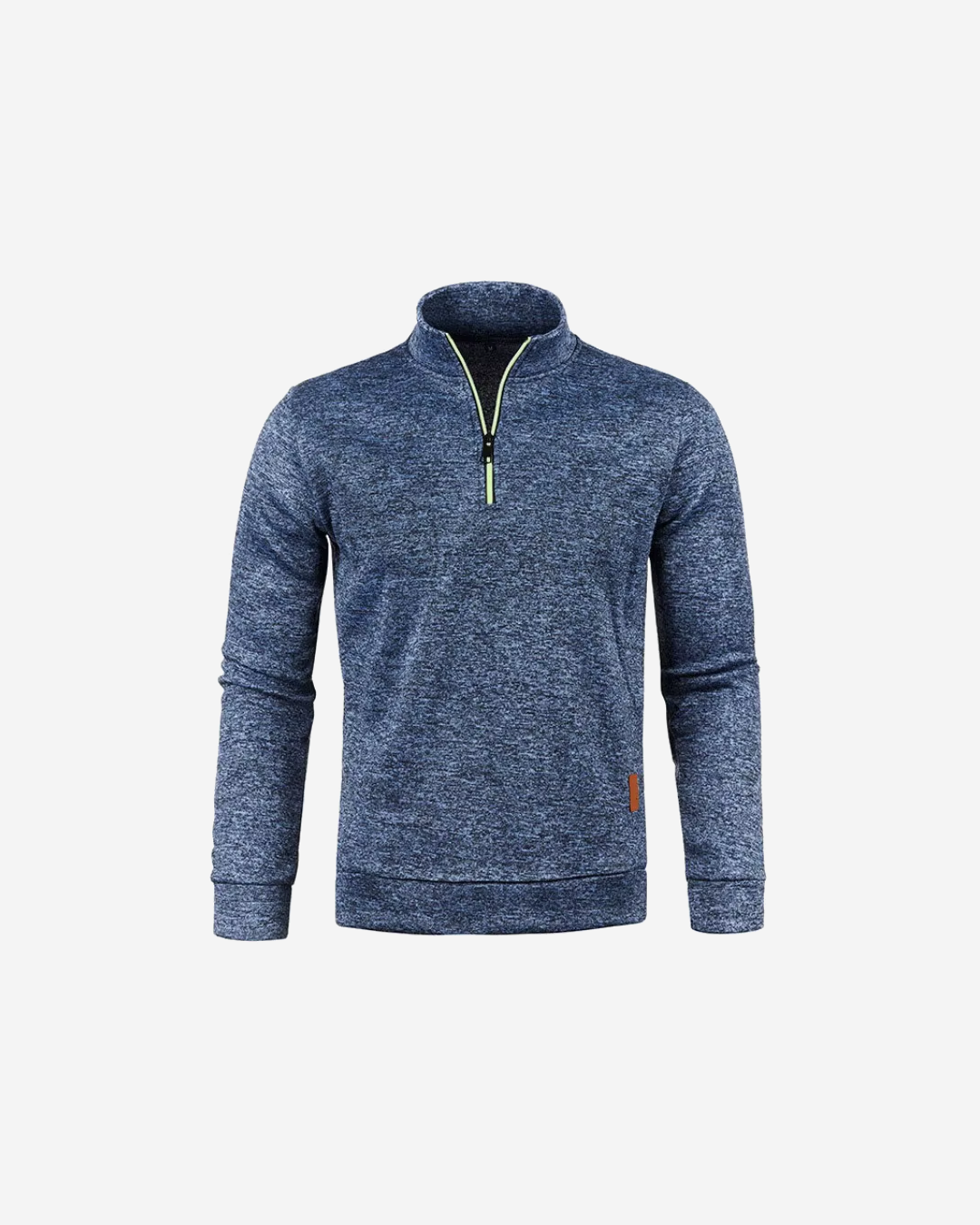 Pull randonnée homme col montant demi-zip