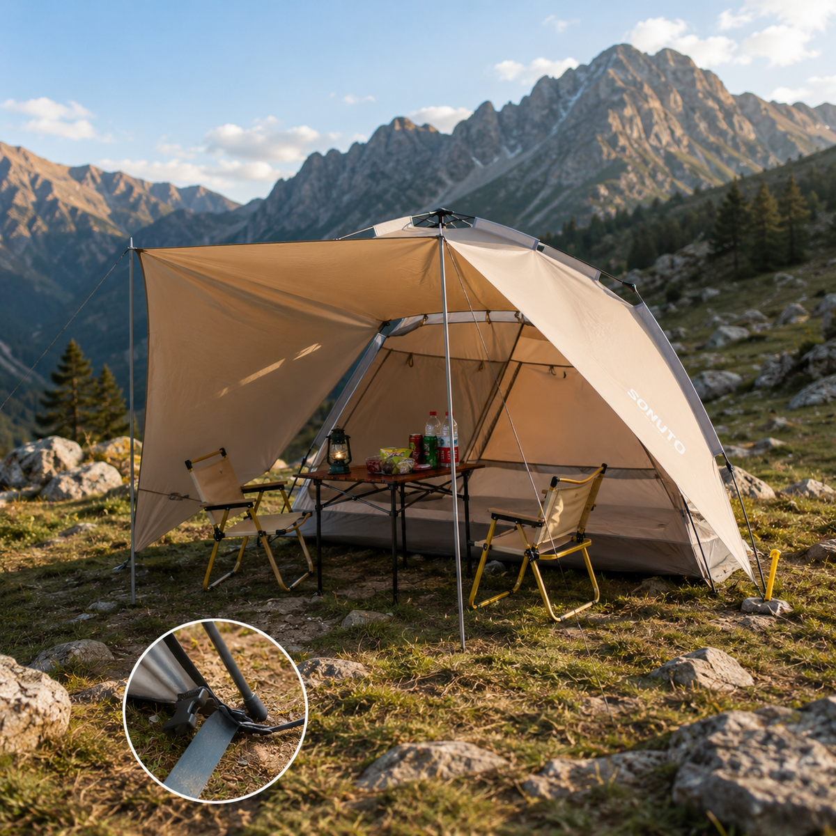 Tente de camping 3-4 places