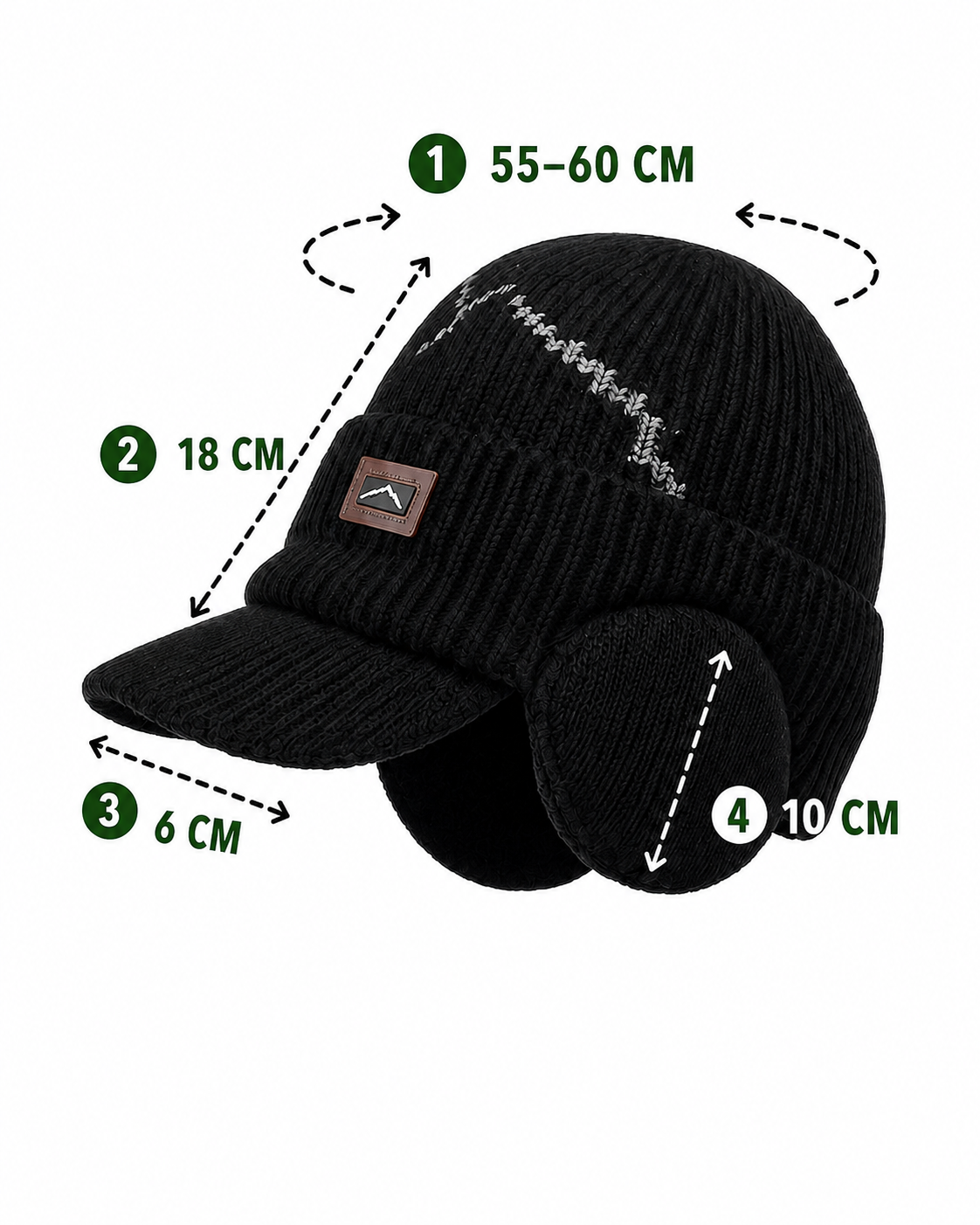 Bonnet homme à visière et cache-oreilles