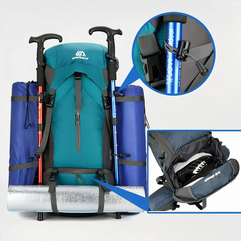 Sac à dos de randonnée 70 L avec housse de pluie