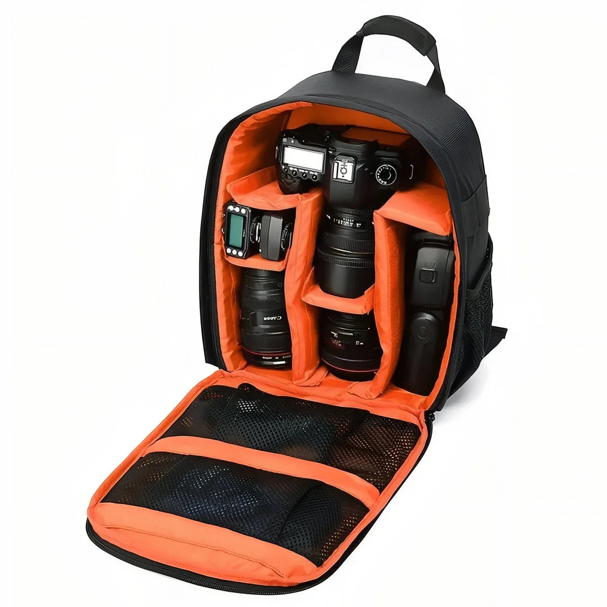 Sac à dos photo rembourré pour appareil et objectifs