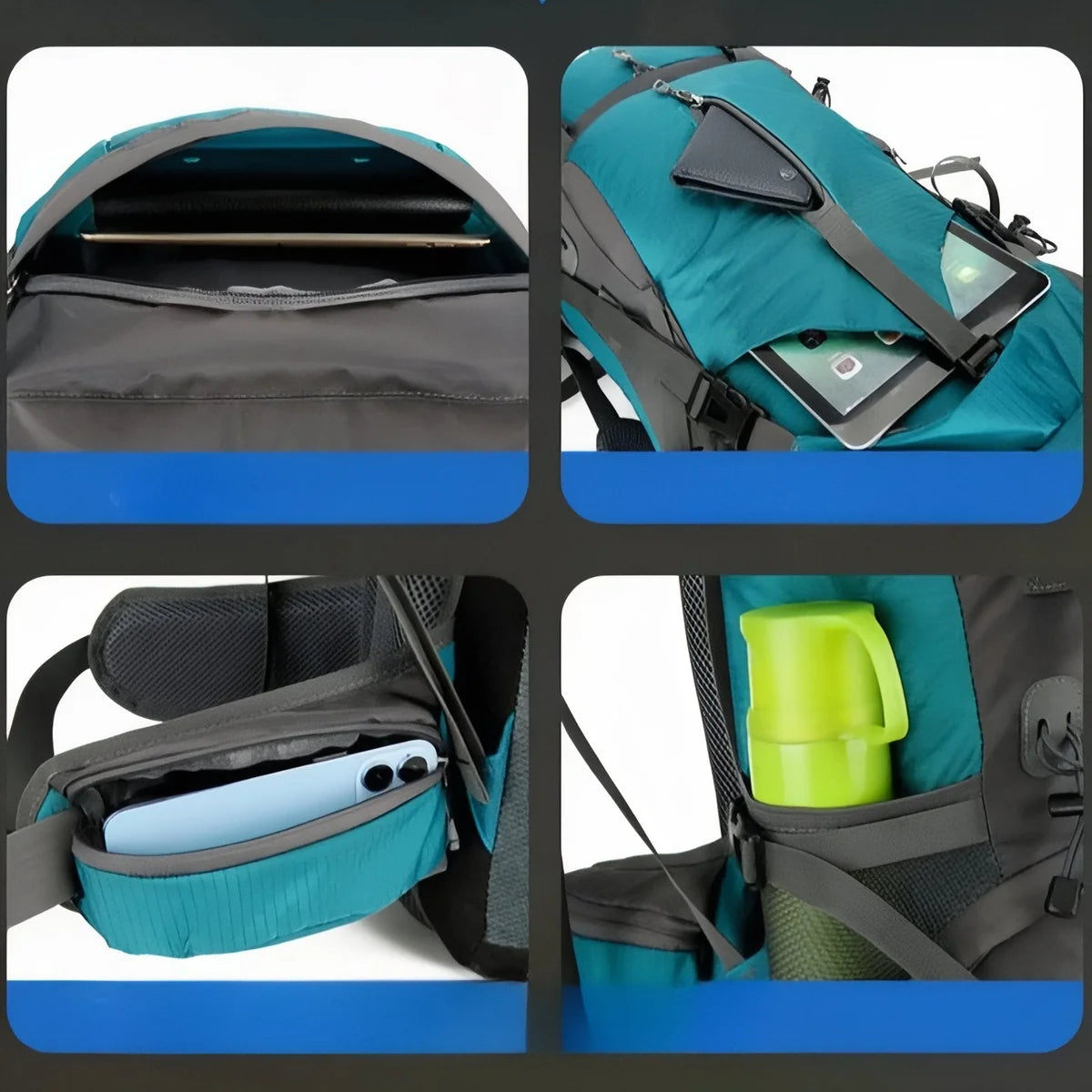Sac à dos de randonnée 70 L avec housse de pluie