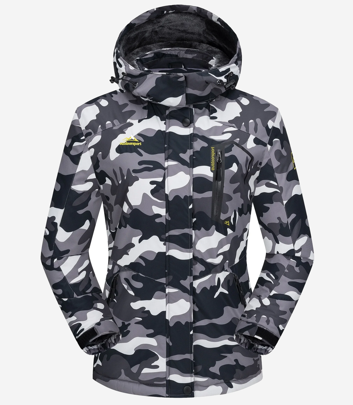 Veste de ski femme camouflage doublée polaire