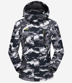 Veste de ski femme camouflage doublée polaire