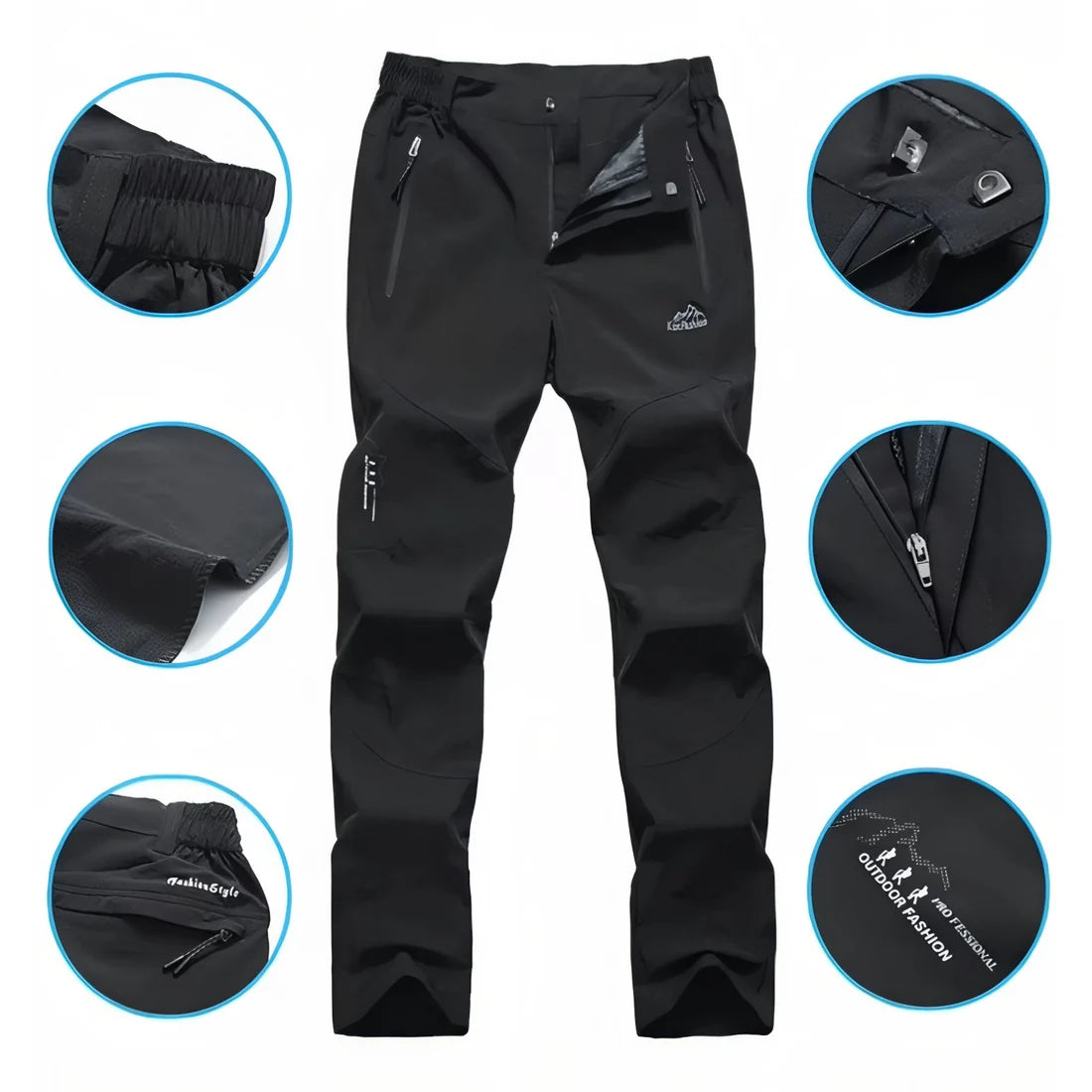 Pantalon de trekking homme à ceinture ajustable
