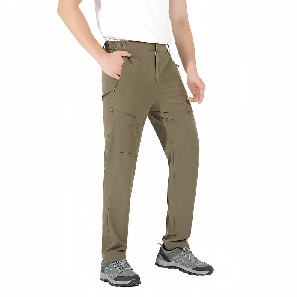 Pantalon cargo de randonnée homme léger et déperlant