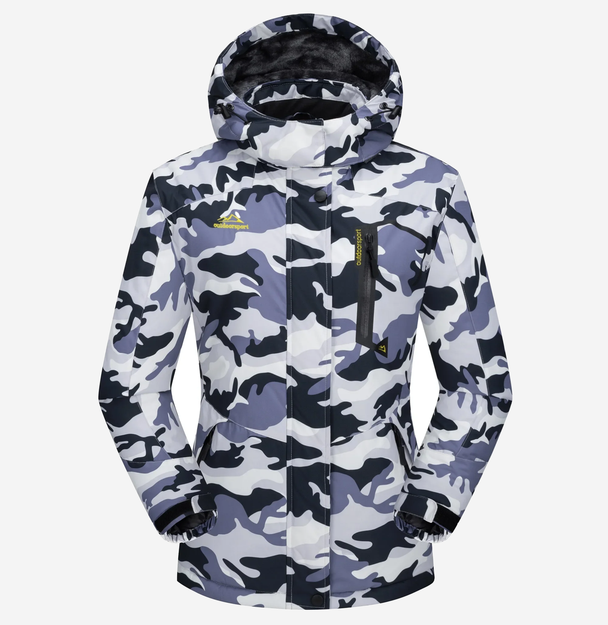 Veste de ski femme camouflage doublée polaire