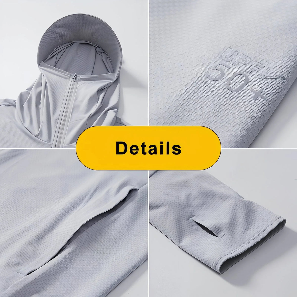 Veste d'été pour homme anti UV UPF 50+