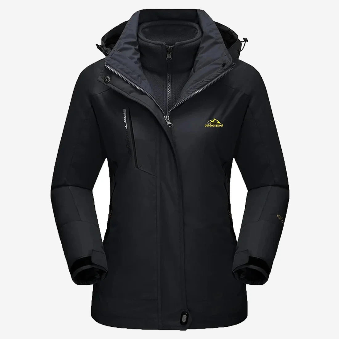 Veste de randonnée femme 3 en 1 à polaire amovible