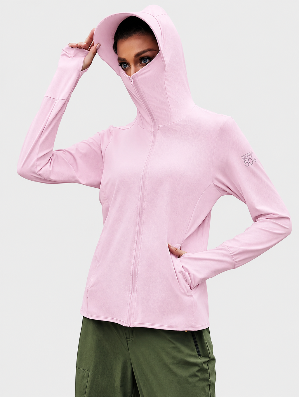 Veste à capuche randonnée anti UV femme UPF50+