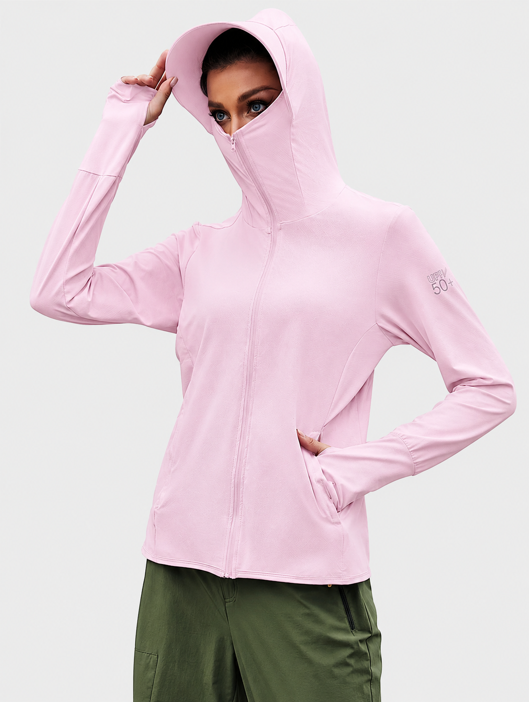 Veste à capuche randonnée anti UV femme UPF50+