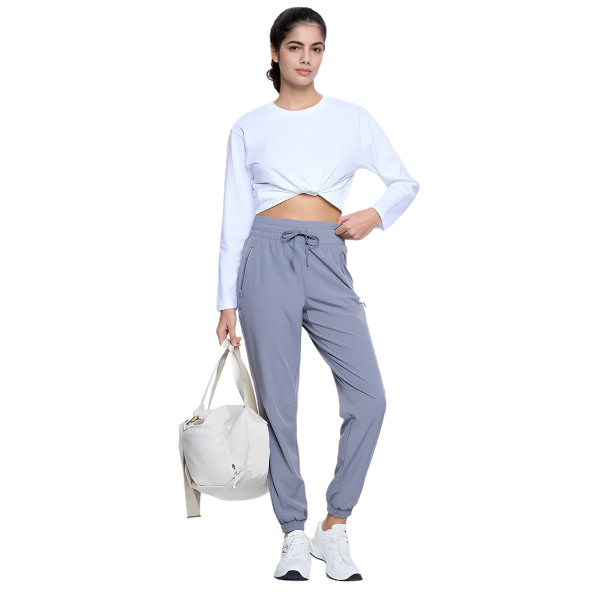 Pantalon de randonnée femme léger à cordon