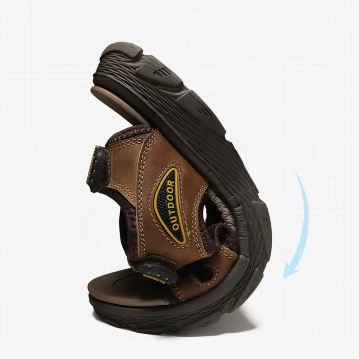 Sandales de marche homme en cuir