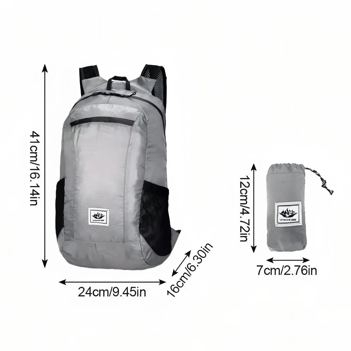 Sac à dos pliable de randonnée 20 L en polyester
