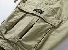 Short cargo homme multi-poches à taille élastique
