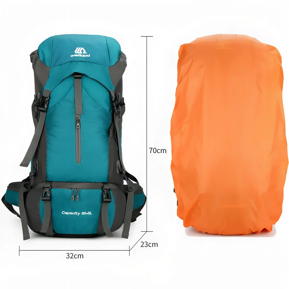 Sac à dos de randonnée 70 L avec housse de pluie