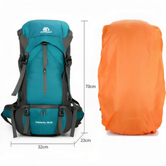 Sac à dos de randonnée 70 L avec housse de pluie