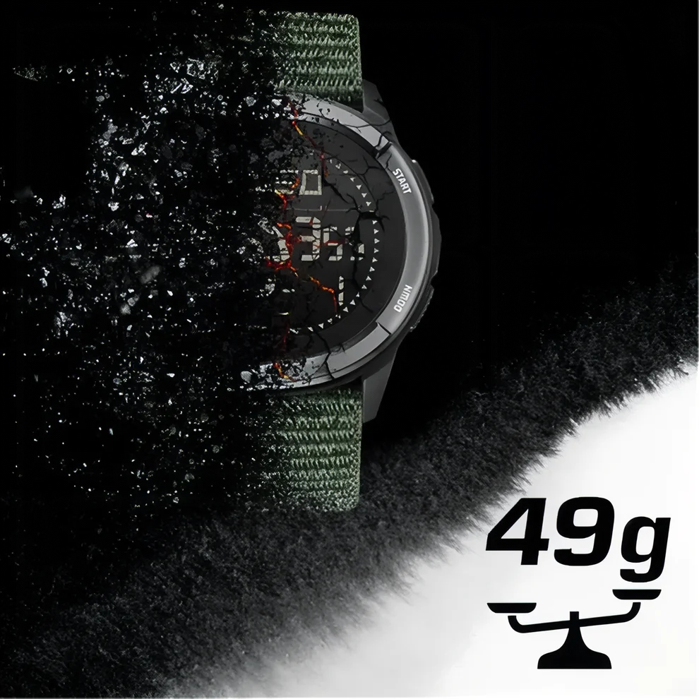 Montre digitale de randonnée en carbone