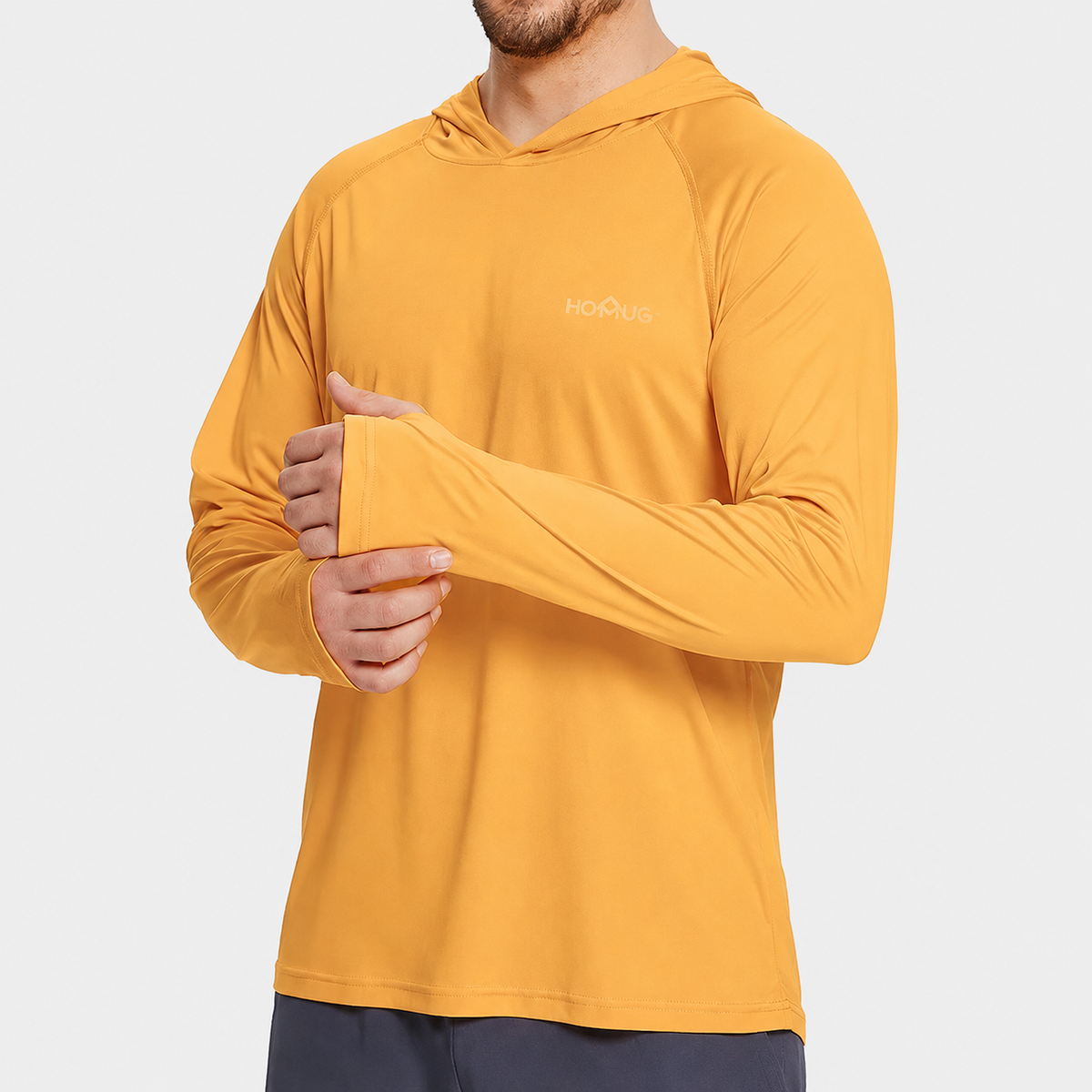 T-shirt à capuche randonnée anti UV homme UPF50+