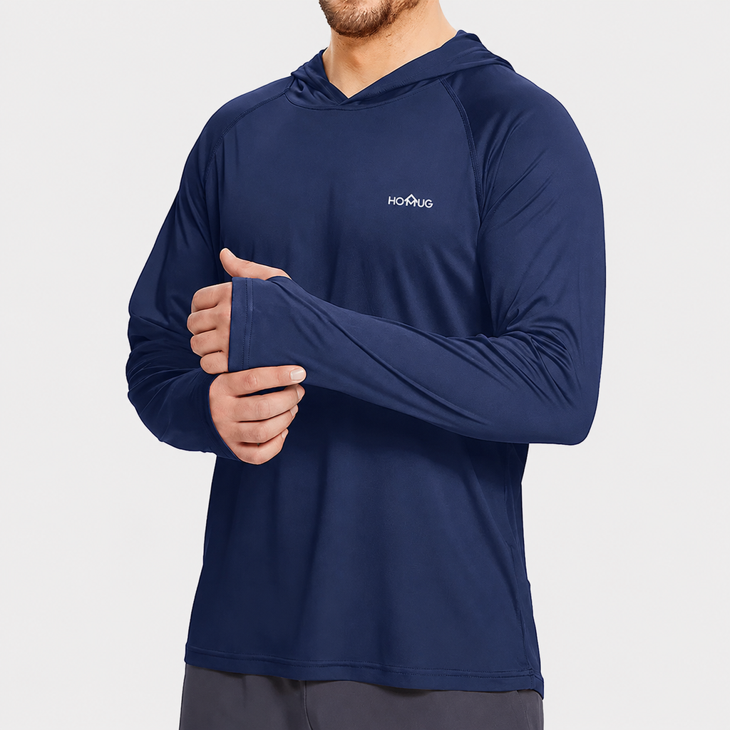 T-shirt à capuche randonnée anti UV homme UPF50+