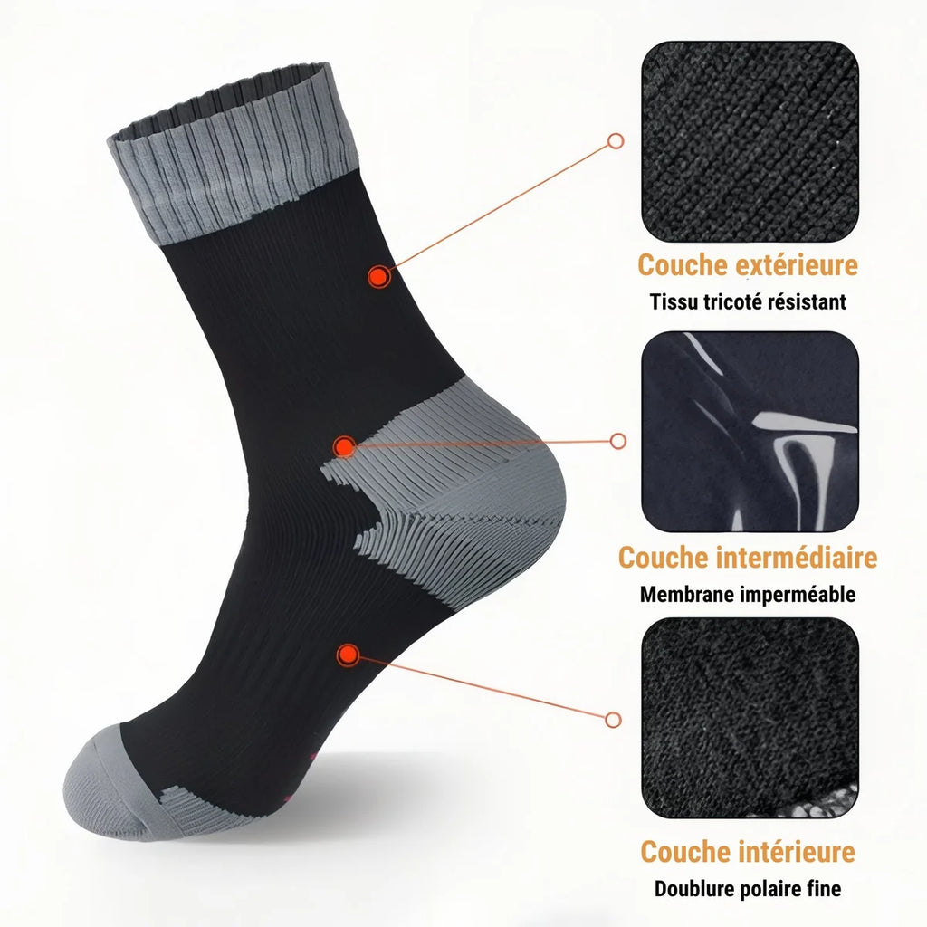 Chaussettes imperméables et chaudes de randonnée