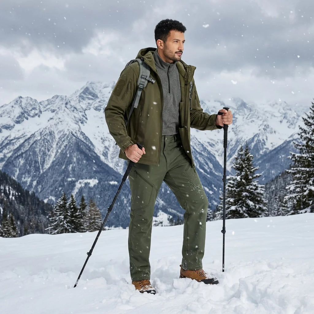 Pantalon de randonnée hiver homme doublé polaire