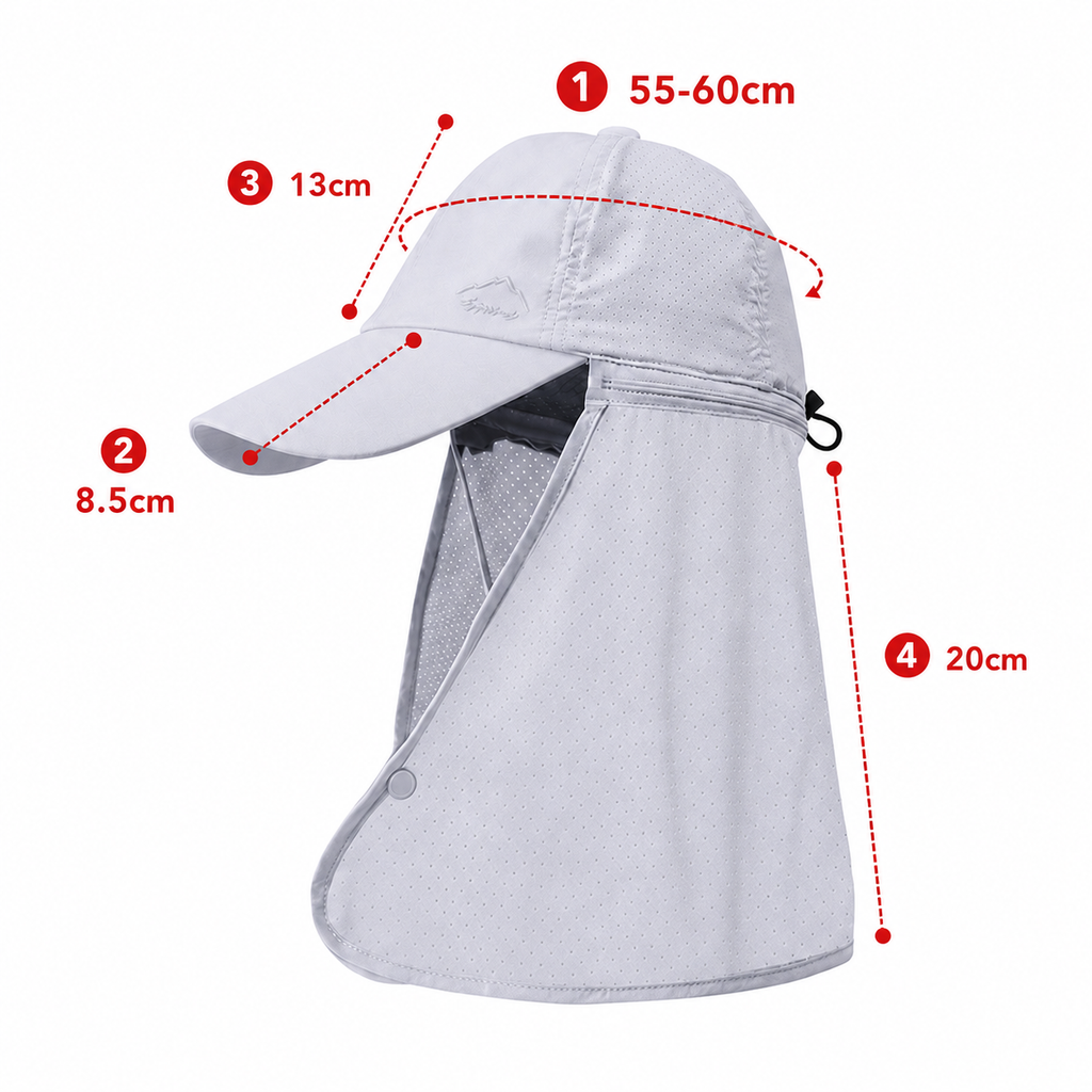Chapeau randonnée protection nuque