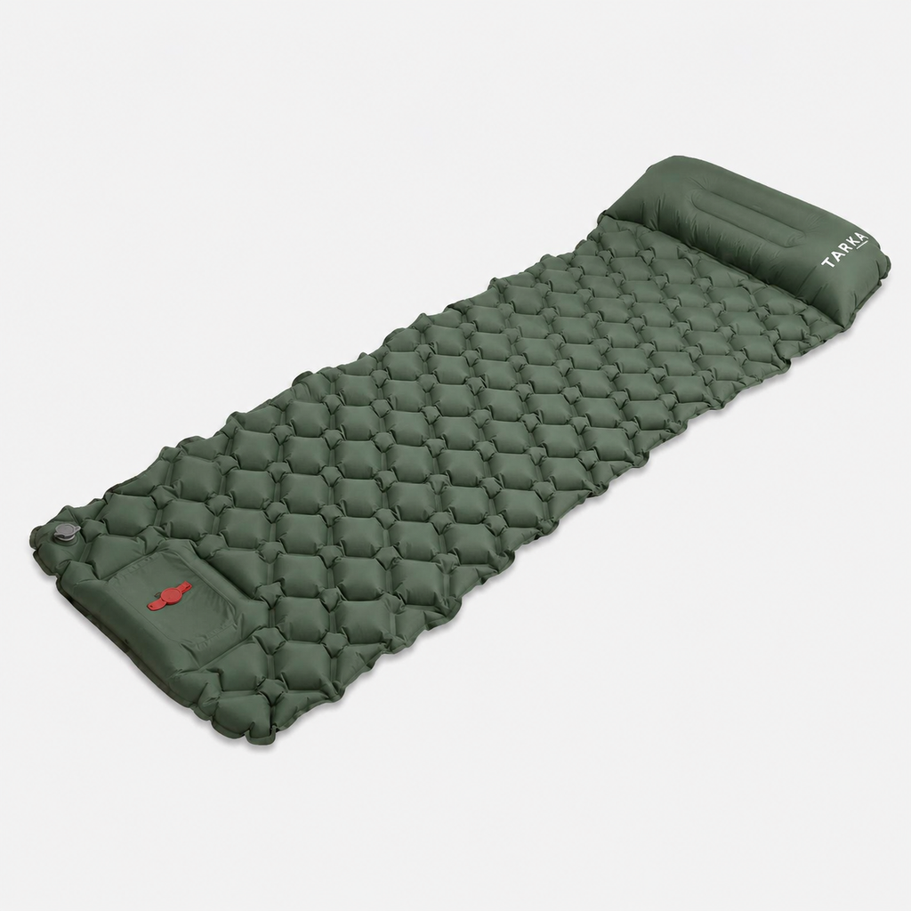 Matelas gonflable 1 personne + coussin intégré
