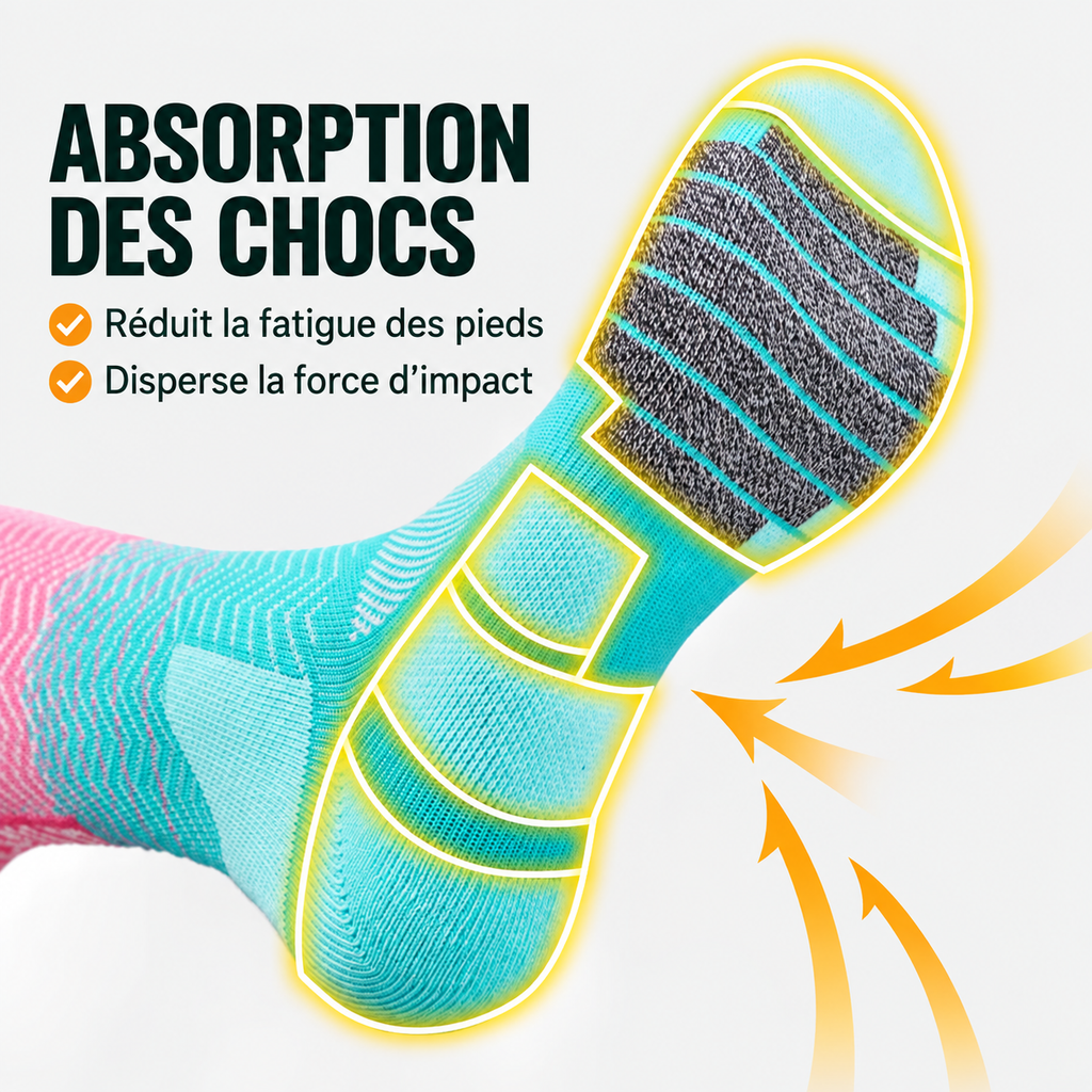 Chaussettes de randonnée femme rembourrées