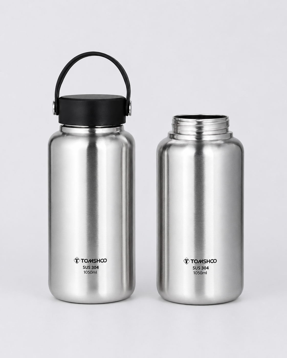 Gourde acier inoxydable + tasse intégrée