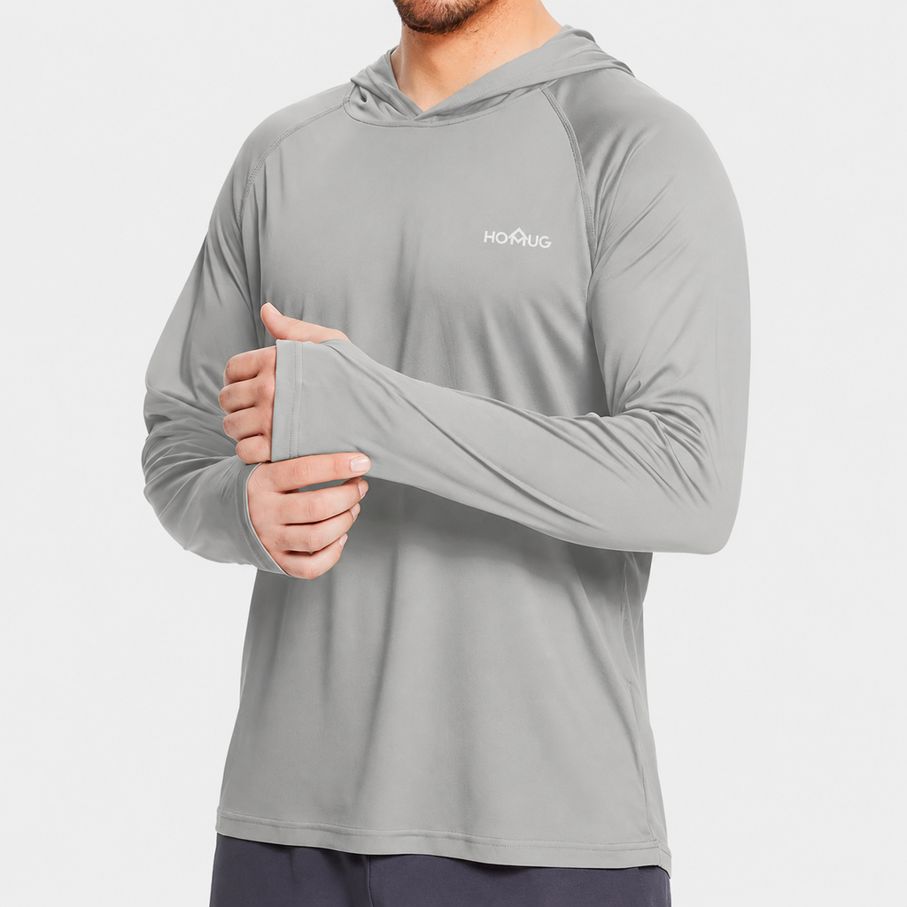 T-shirt à capuche randonnée anti UV homme UPF50+