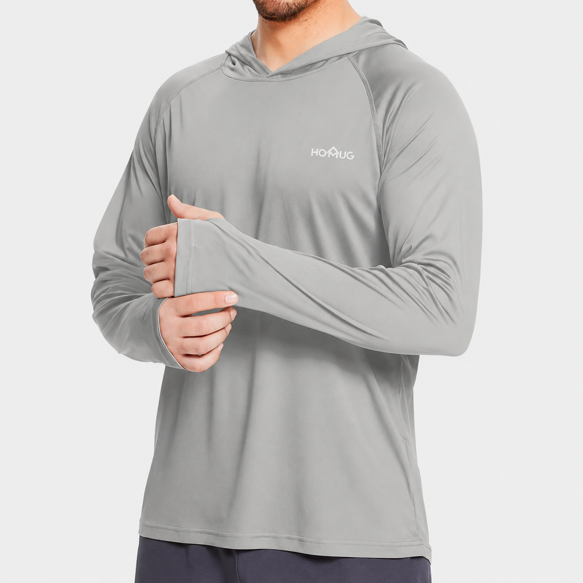 T-shirt à capuche randonnée anti UV homme UPF50+