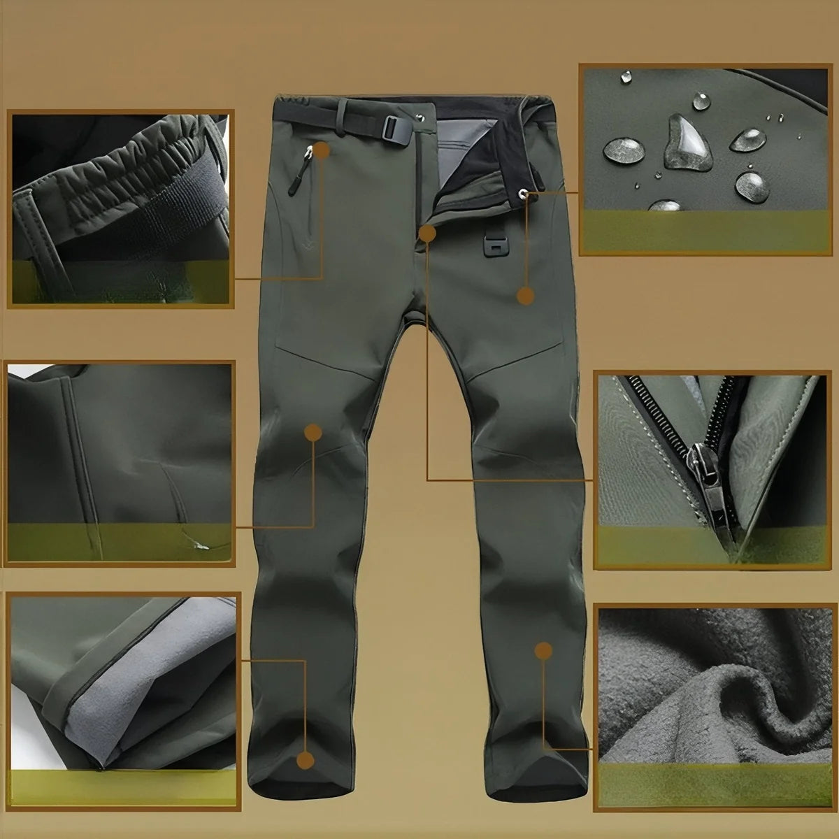 Pantalon de randonnée hiver femme doublé polaire