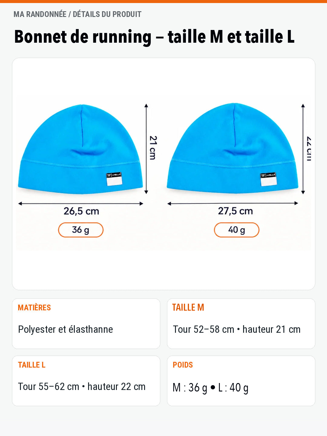 Ma Randonnée — détails techniques du produit en français, illustration 8